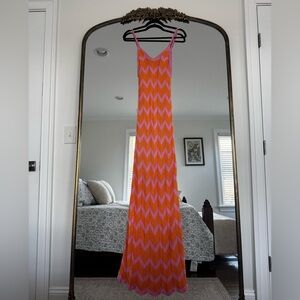 Vibrant Zig Zag Maxi Dress